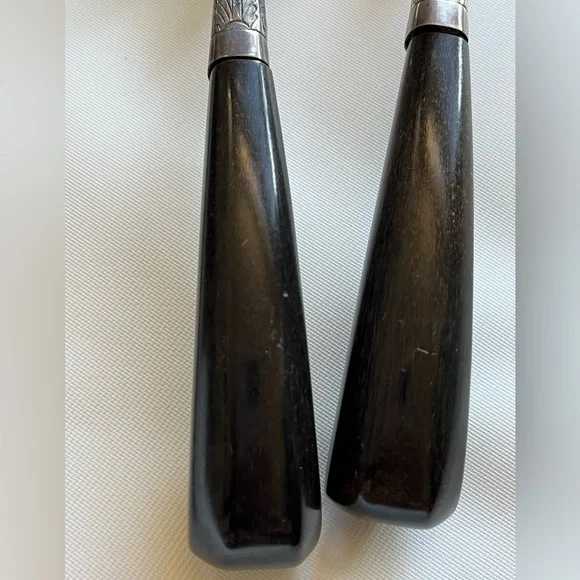 Vintage Collectible Silver Plated Large Salad Serving Spoon and Fork. - Picture 5 of 8